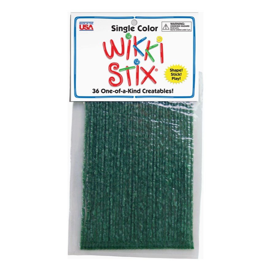 Wikki Stix Single Color Pak Dark Green 6" 36/pk