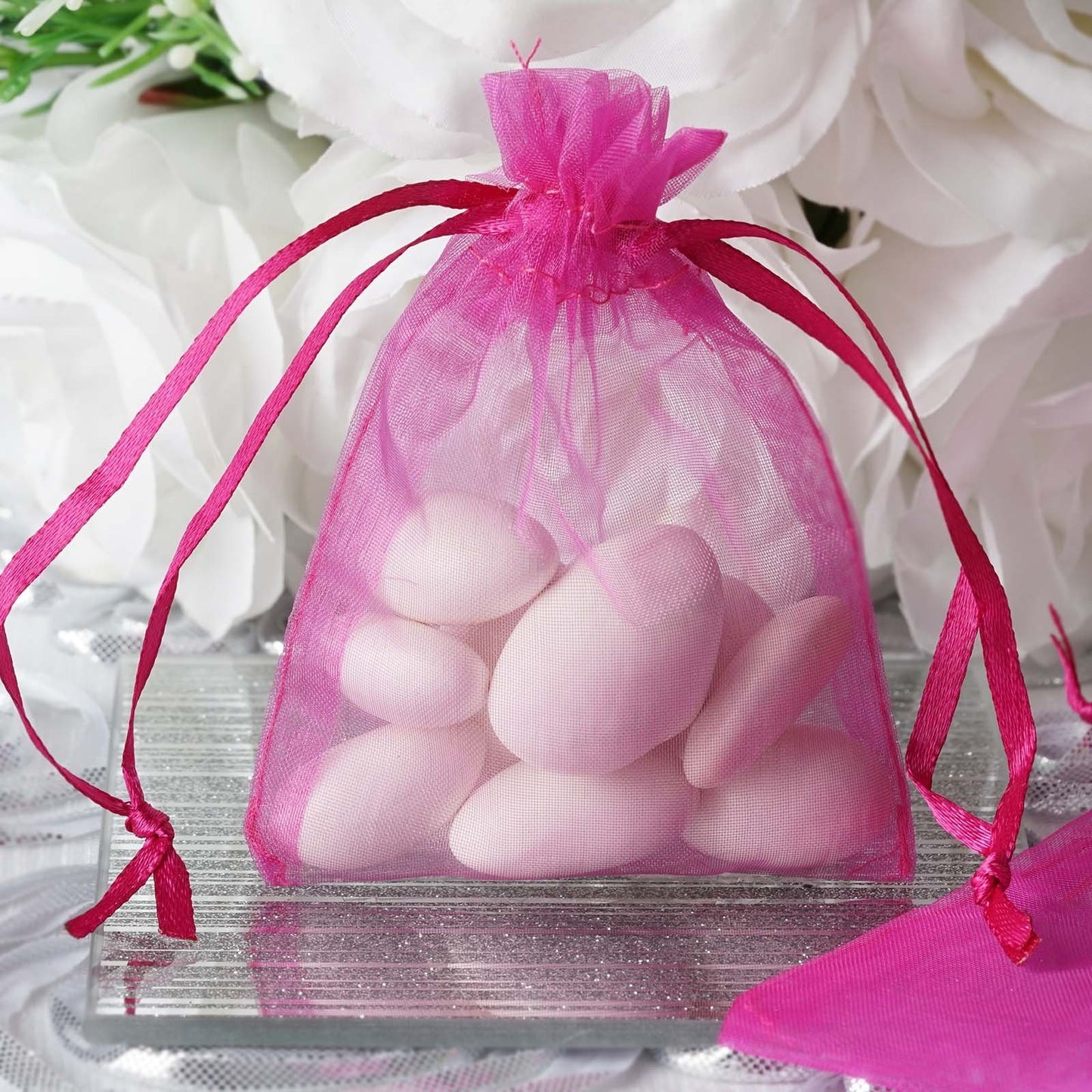 Organza Bags Drawstring 3"x4" 12/pk (Blush)
