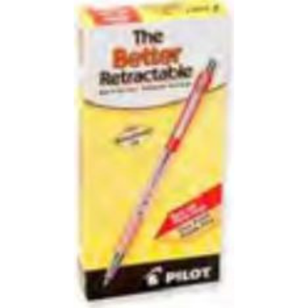 Pilot Better Retractable Fine Pen Red 12/pk