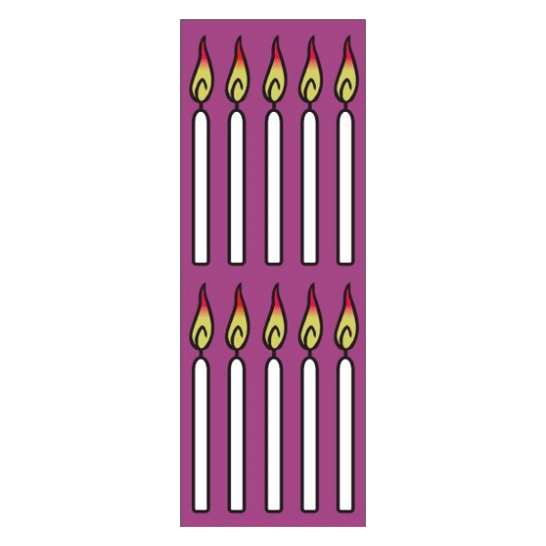 Animated Shabbos Yom Tov Chanukah Candles (Large) 6/pk
