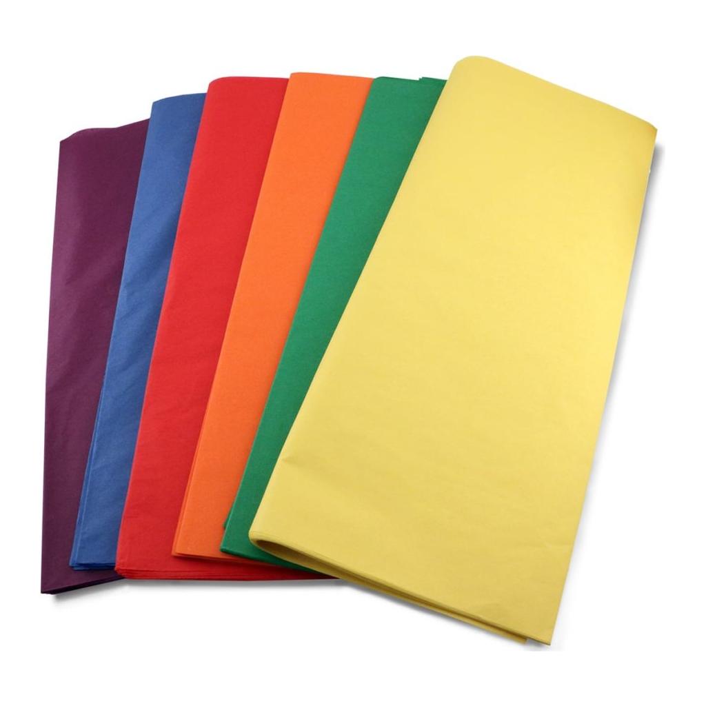 Non Bleeding Tissue Paper Assorted Colors 144 Sheets 20" x 30"