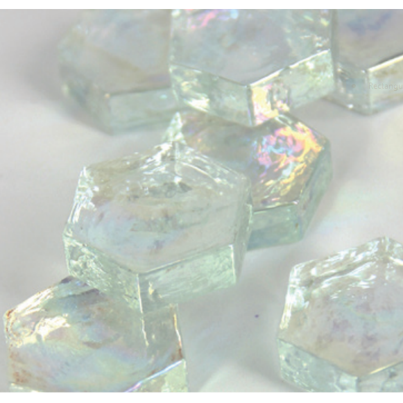 Hexagon Glass Beads 28/pk (closeout)