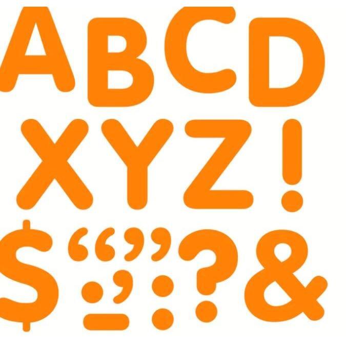 Orange letterings 2" Stick eze (discontinued)
