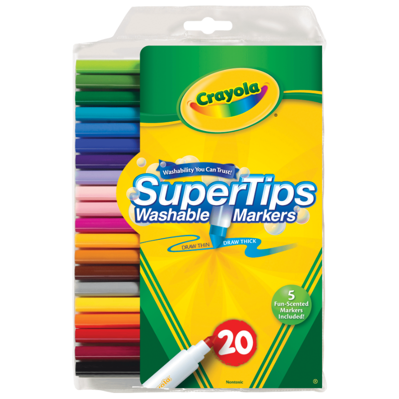 Crayola Super Tip Washable Markers 20/pk