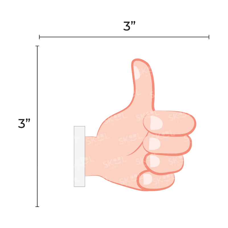 Thumbs up cutout 3" 20/pk