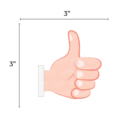 Thumbs up cutout 3" 20/pk