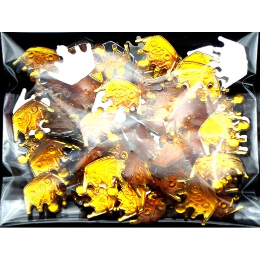 Rhinestone Crown Gold 100/pk