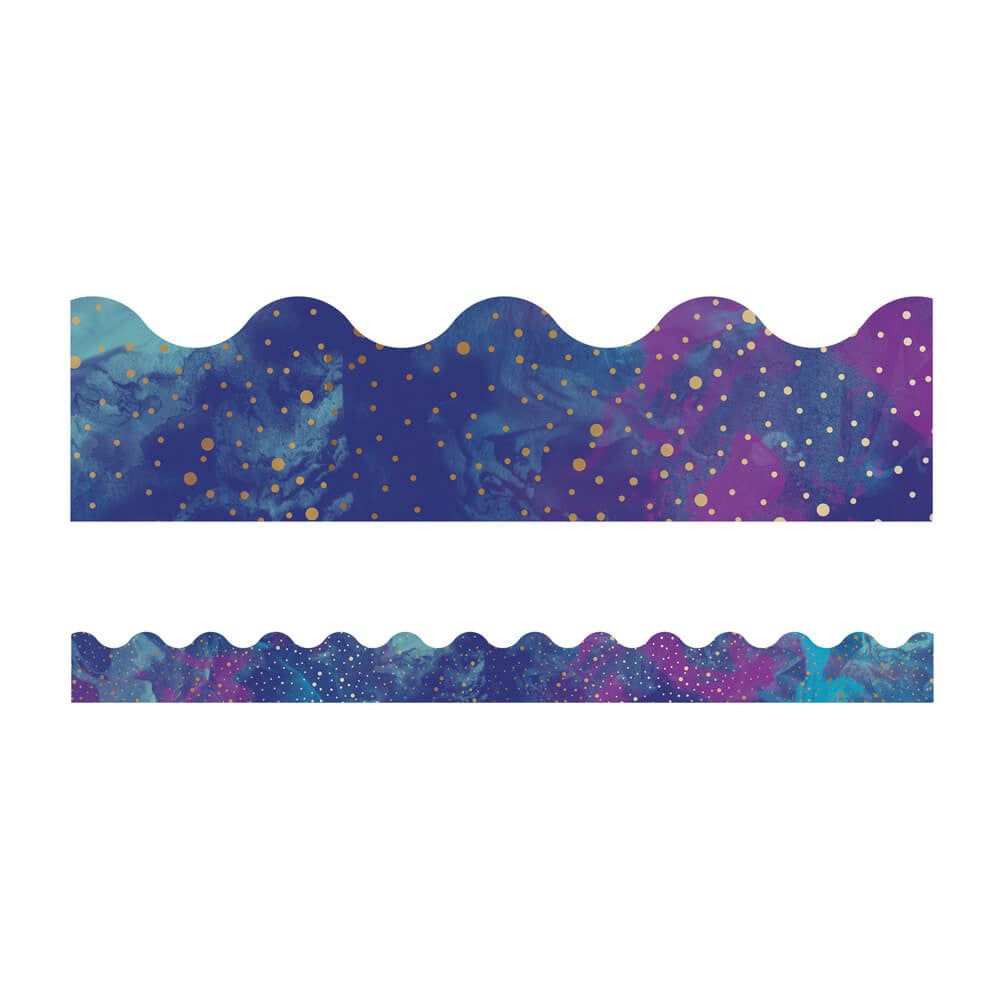 Galaxy Scalloped Bulletin Board Borders
