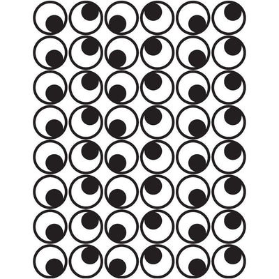 Eye Stickers Round 19mm Color Print 10/pk