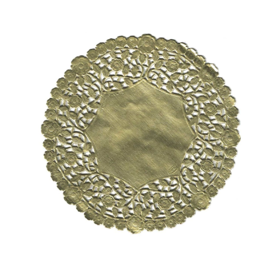 Round Paper Lace Doilies (Gold, 6", 100 Pack)