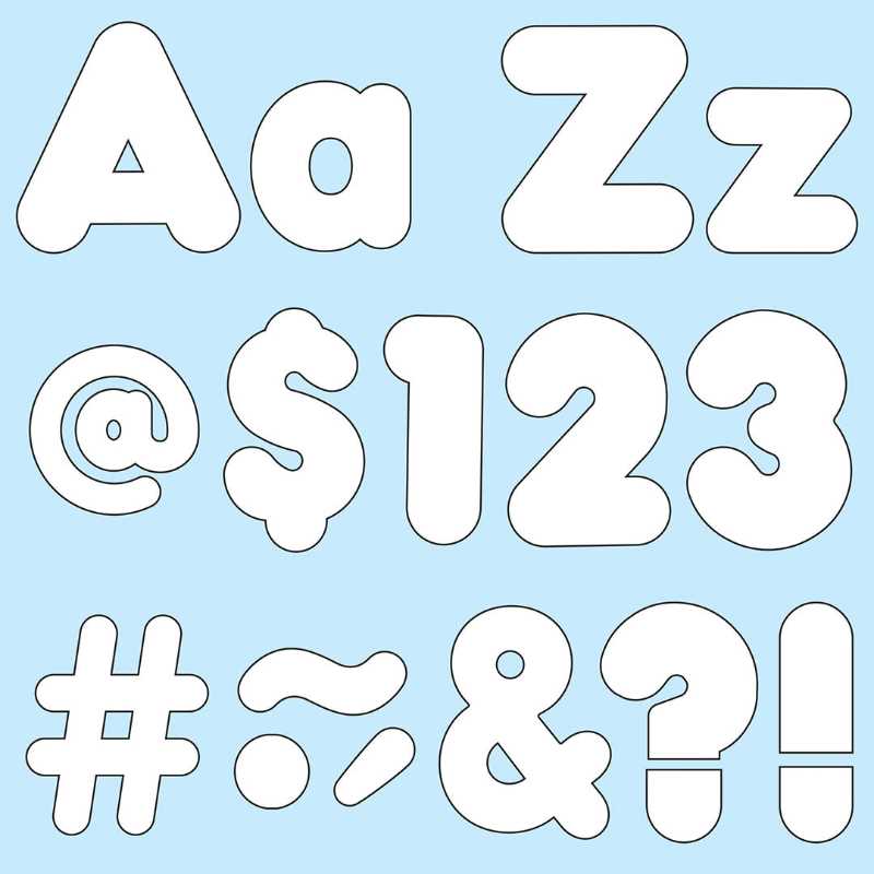White 4-Inch Casual Uppercase/Lowercase Combo Pack Ready Letters