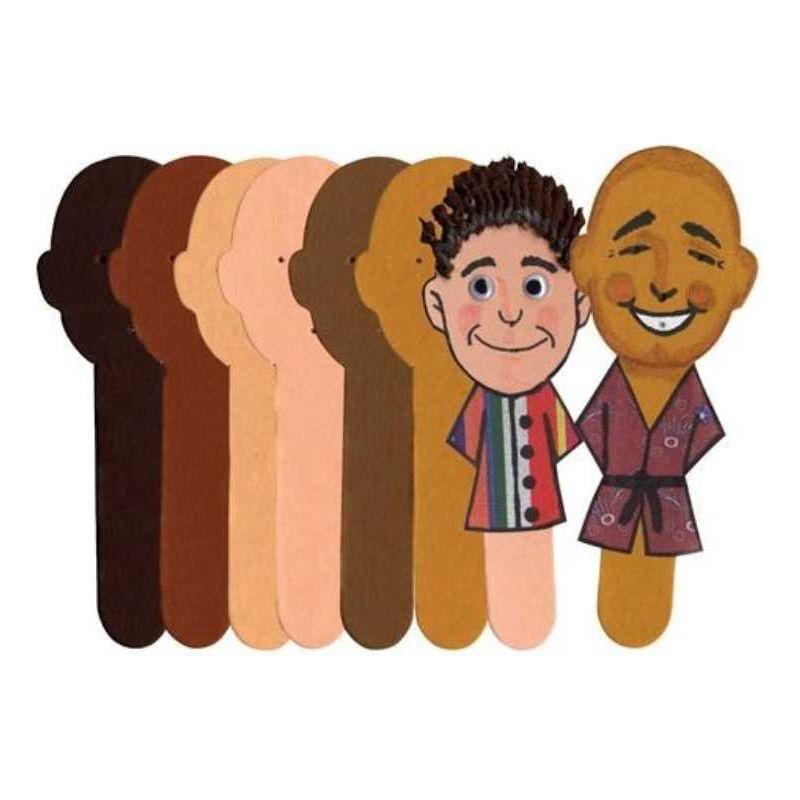 Skin Tone Faces Craft Sticks 2.5 x 7” 24/pkg