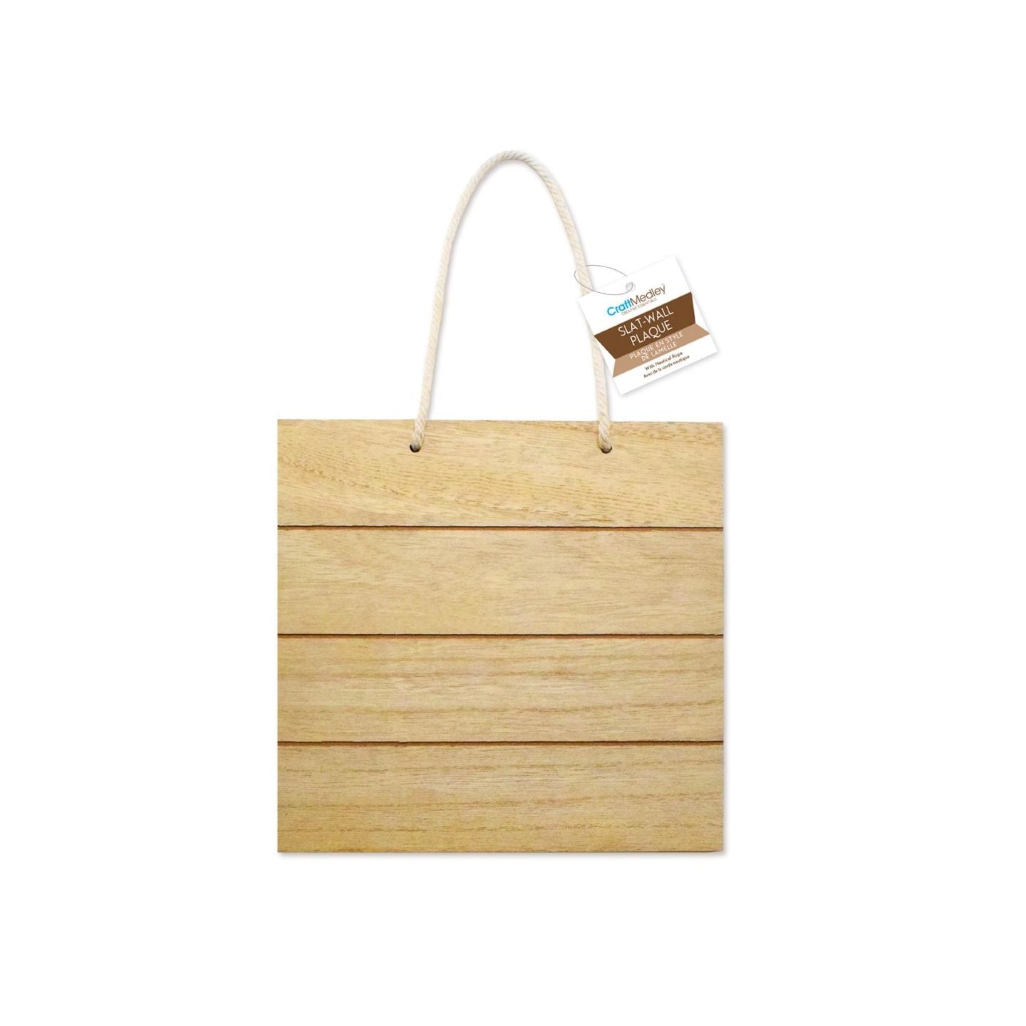 7.75" DIY Slat-Wall Hanger Plaques w/Nautical Rope
