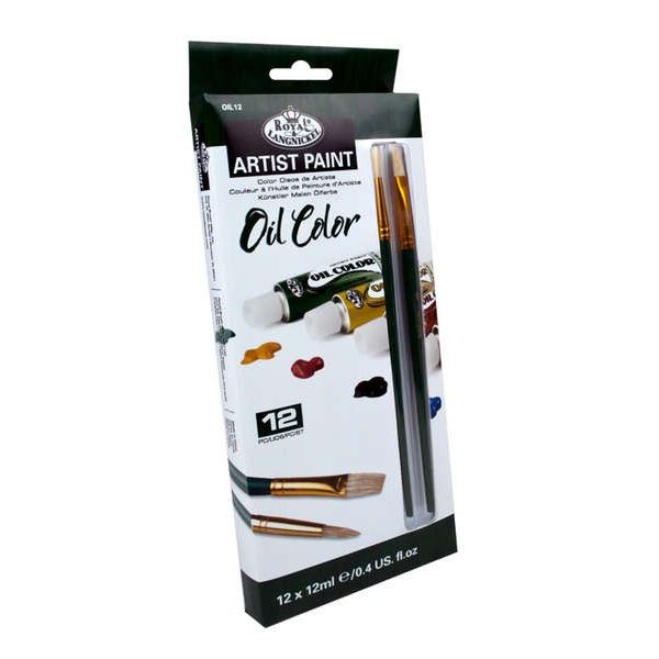 Oil Paint Set 12/pk+2 Brushes