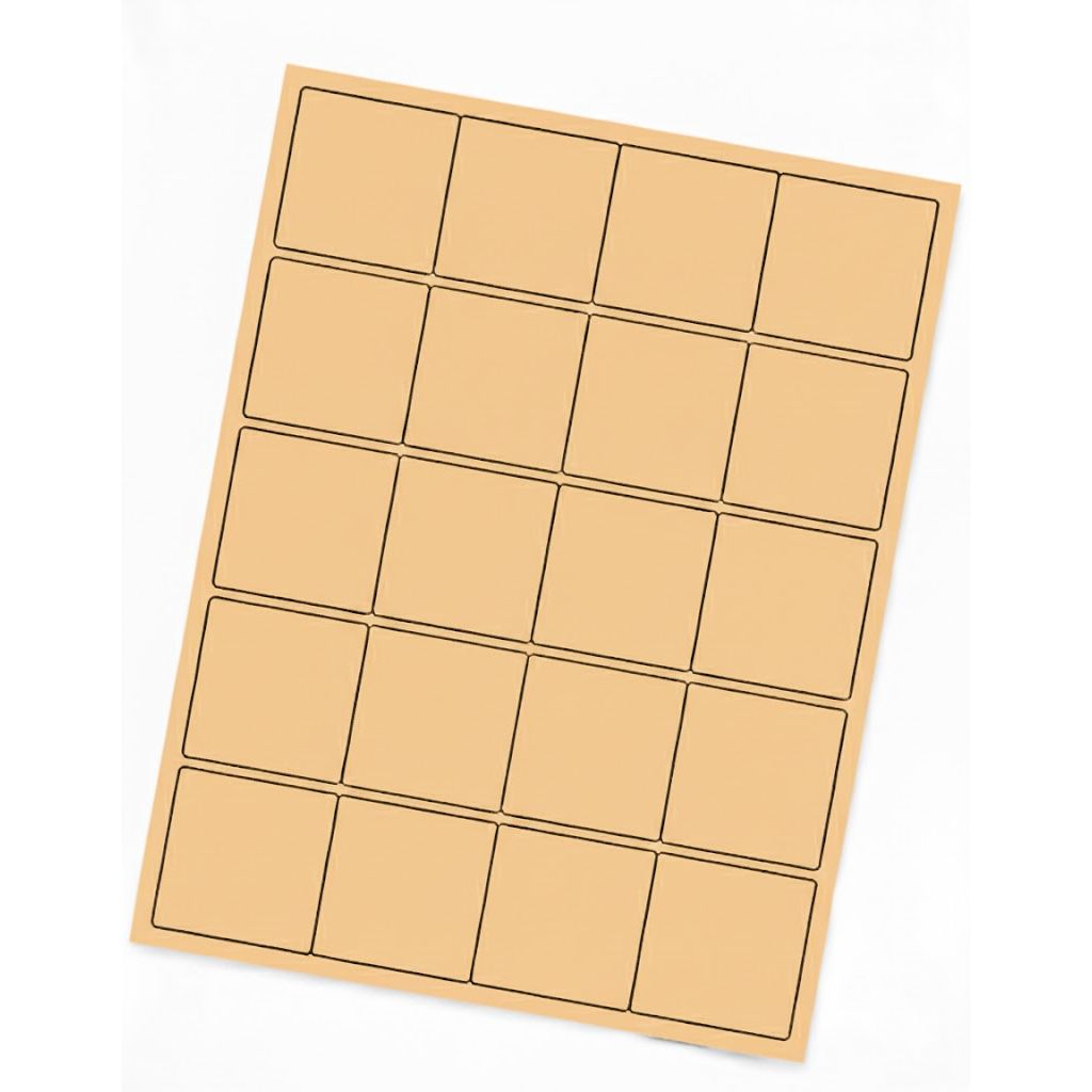 2" Square Labels 20/pg 100/pk pastel Orange