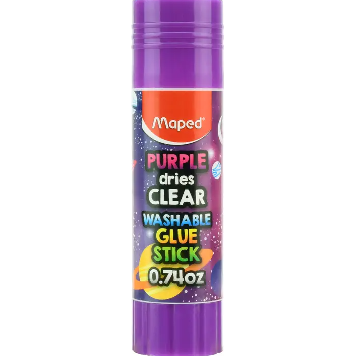 Washable Purple Glue Stick Dries Clear