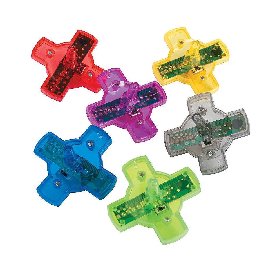 Plastic Light-Up Spin Tops 1pc 2 1/4"