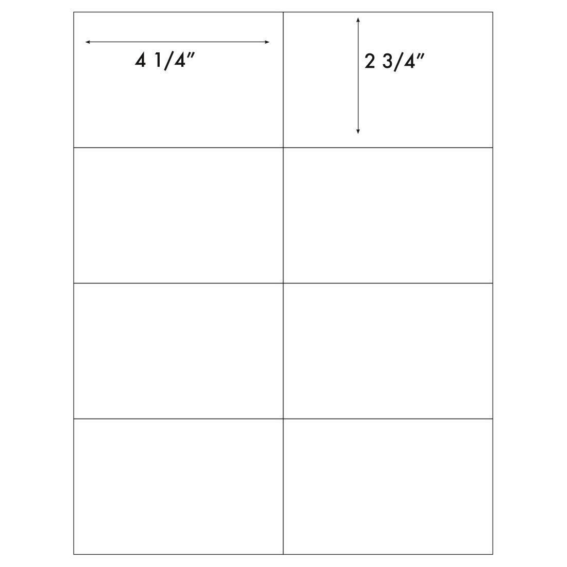 White Laser Labels 8/pg 100/pk