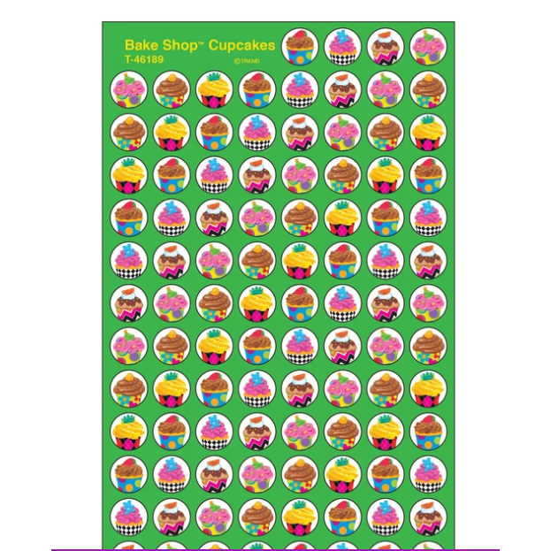 Cupcakes Stickers 7/16" (8 Sheets) (Discontinued)