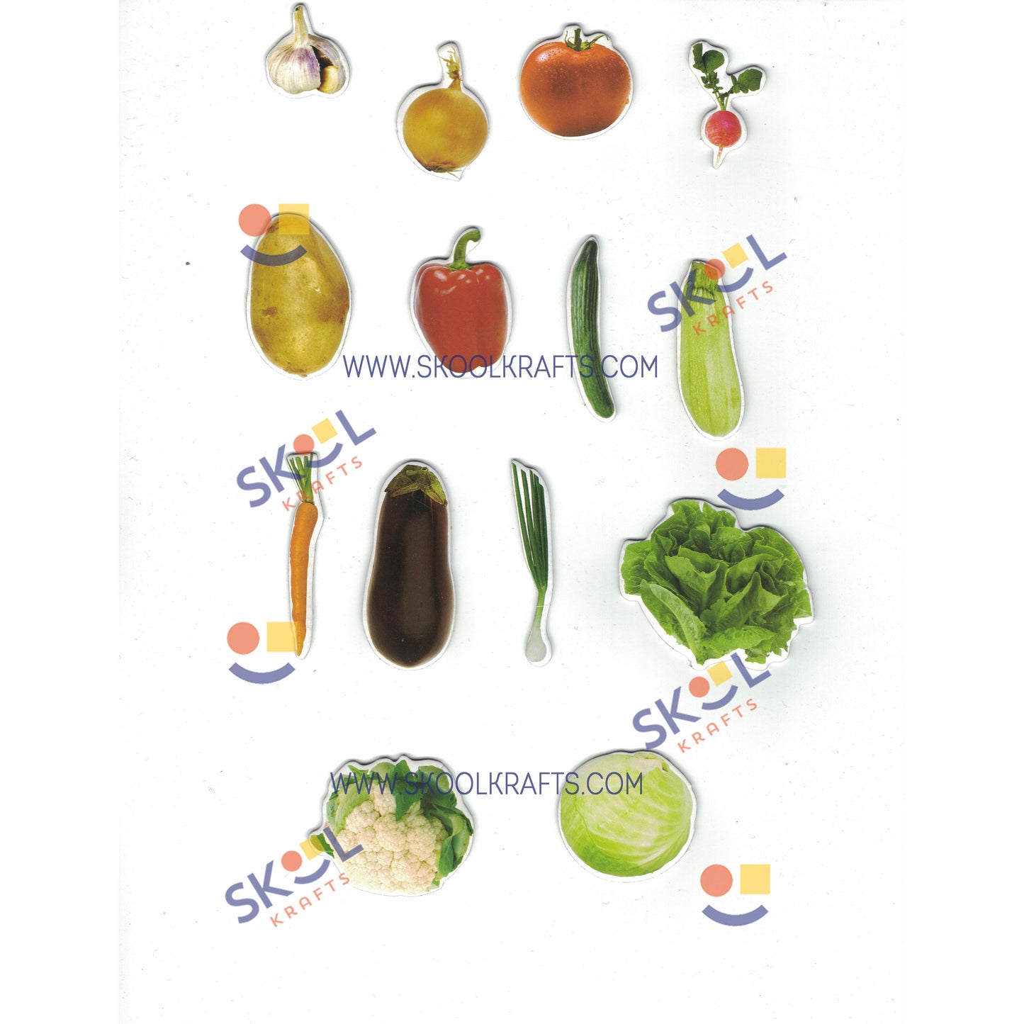 Vegetables Self-adhesive Printed Foam Shapes 70/pc (Discontinued)