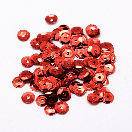 Sequins- Cup-Orange 8x.5mm 100g (Closeout)