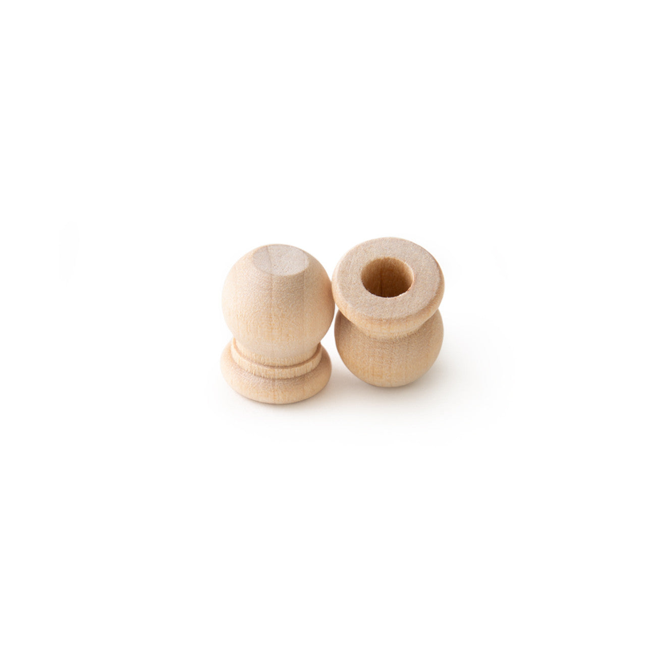 Wooden Finial Dowel Cap 3/4" With 1/4" Hole 100/pk