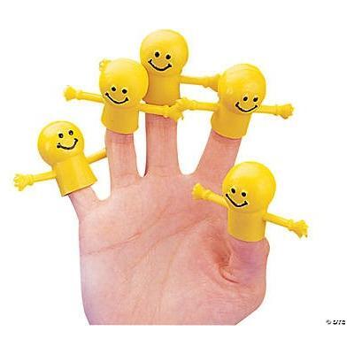 Smile face finger puppets 1 1/4" 72/pcs