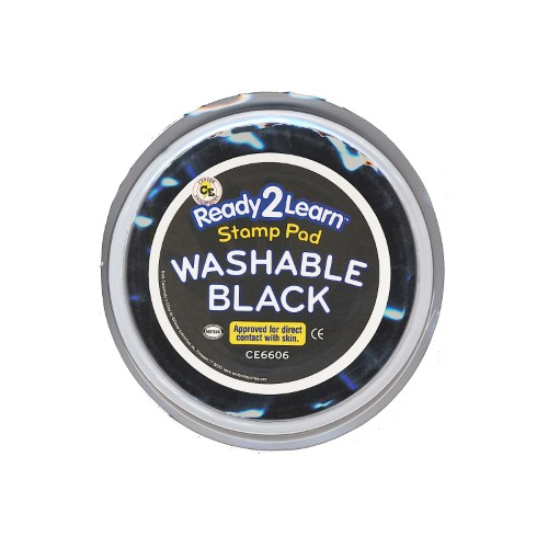 Circular Jumbo Black Washable Stamp Pad