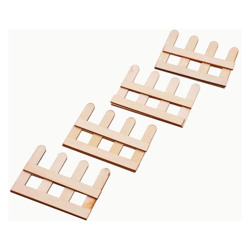 Wooden Picket Fence 3" x 4" 4/pk