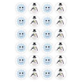 Snowflakes & Snowmen Stickers 20/pk