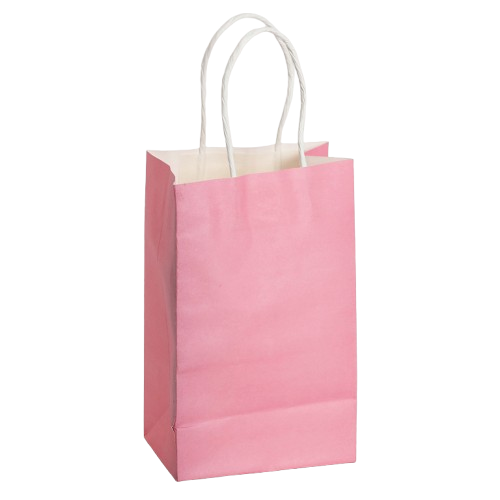 Paper Bags With Handle 5.25" X 8.25" X 3.25" pink 10/pk