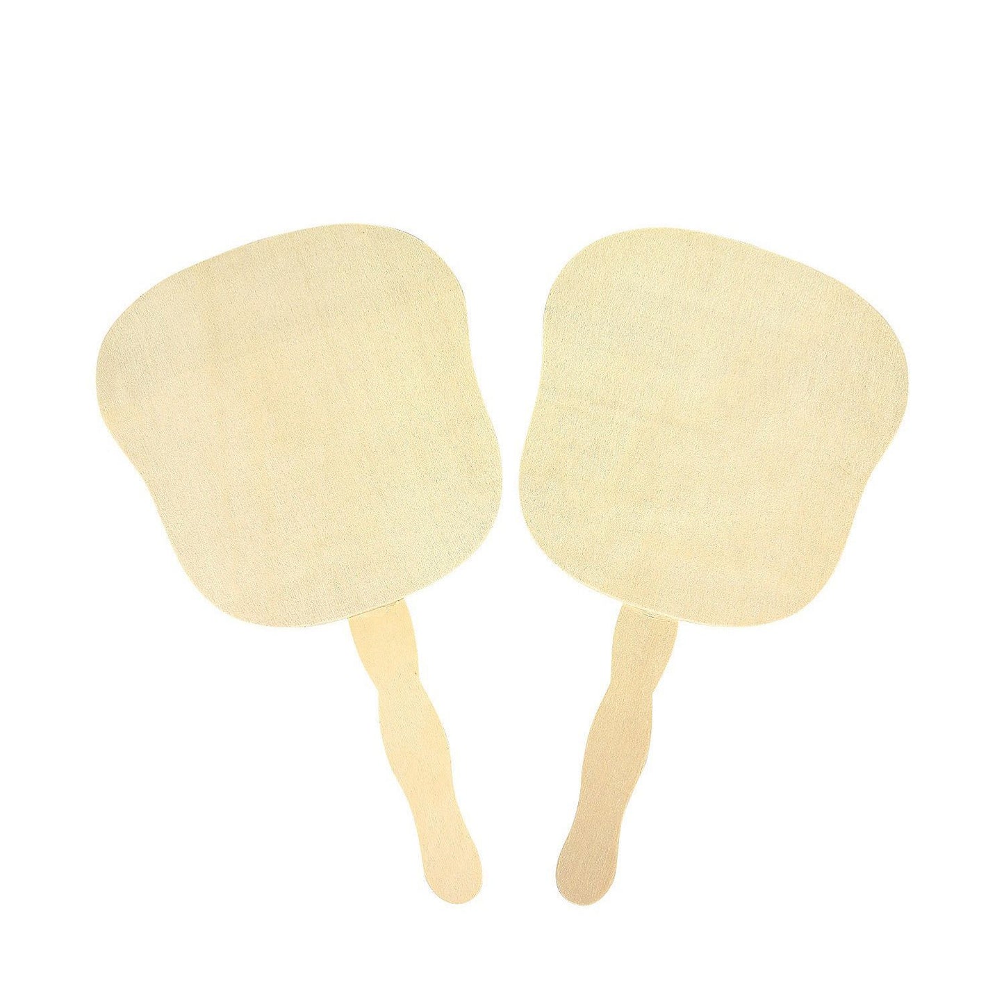 DIY Wood Fans, 6 1/2" x 7 1/4" with a 5 1/4" handle. 12/pk.