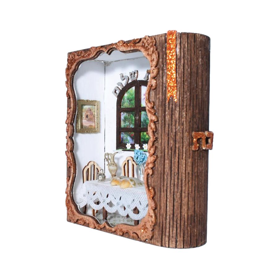 Small Shabbas Siddur W/Light 4"x3.7" Miniature set not colored
