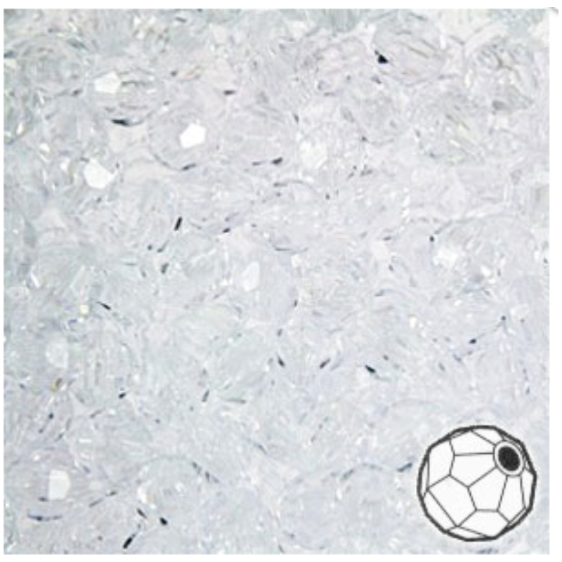Faceted Round Transparent Bead 8mm 900/pk (Clear)