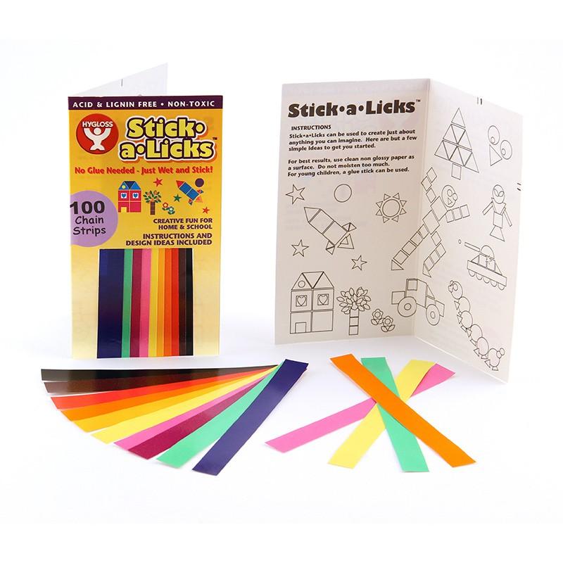 Stick A Lick Strips (1/2" X 5", Assorted, 1000/pk)