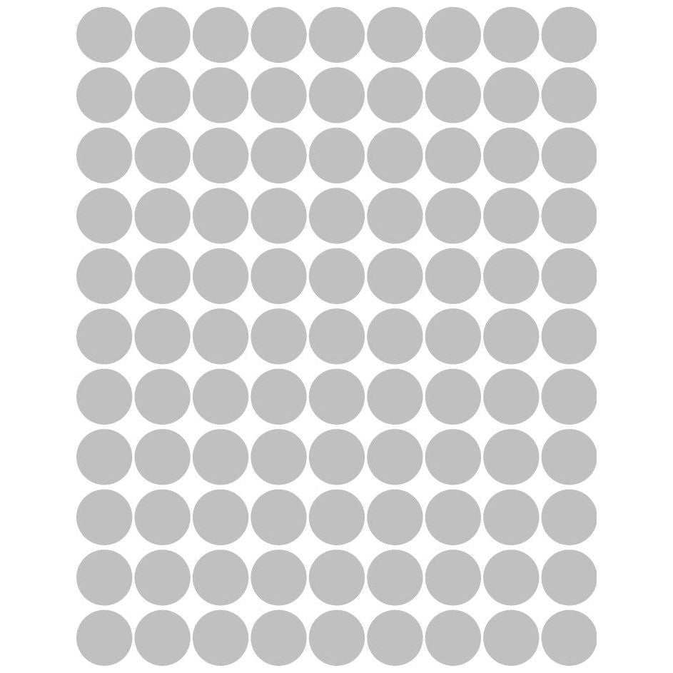 Color Coding Dot Stickers Silver 1/2" Round 13mm metallic 25 /pk