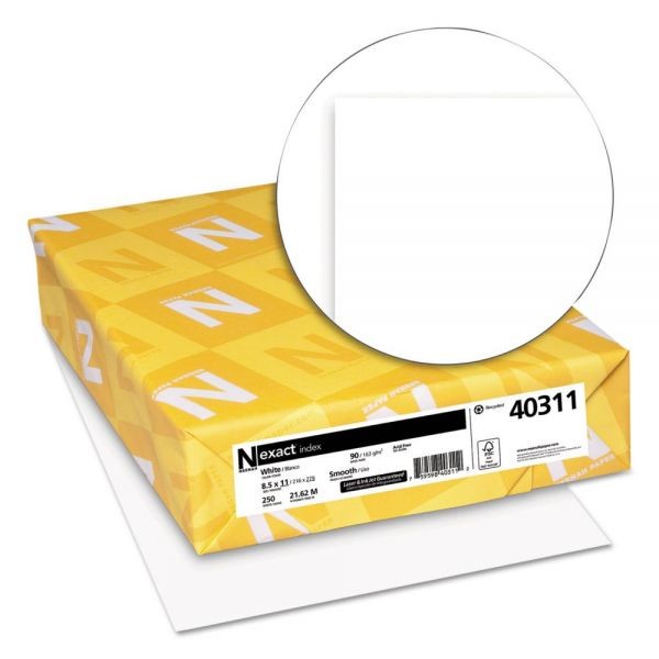 Cardstock Paper 67lb 250/pk 8.5"x11" (White)