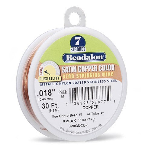 Wire - 7 Strand - Satin Copper - .018 inches - 30 feet (closeout)