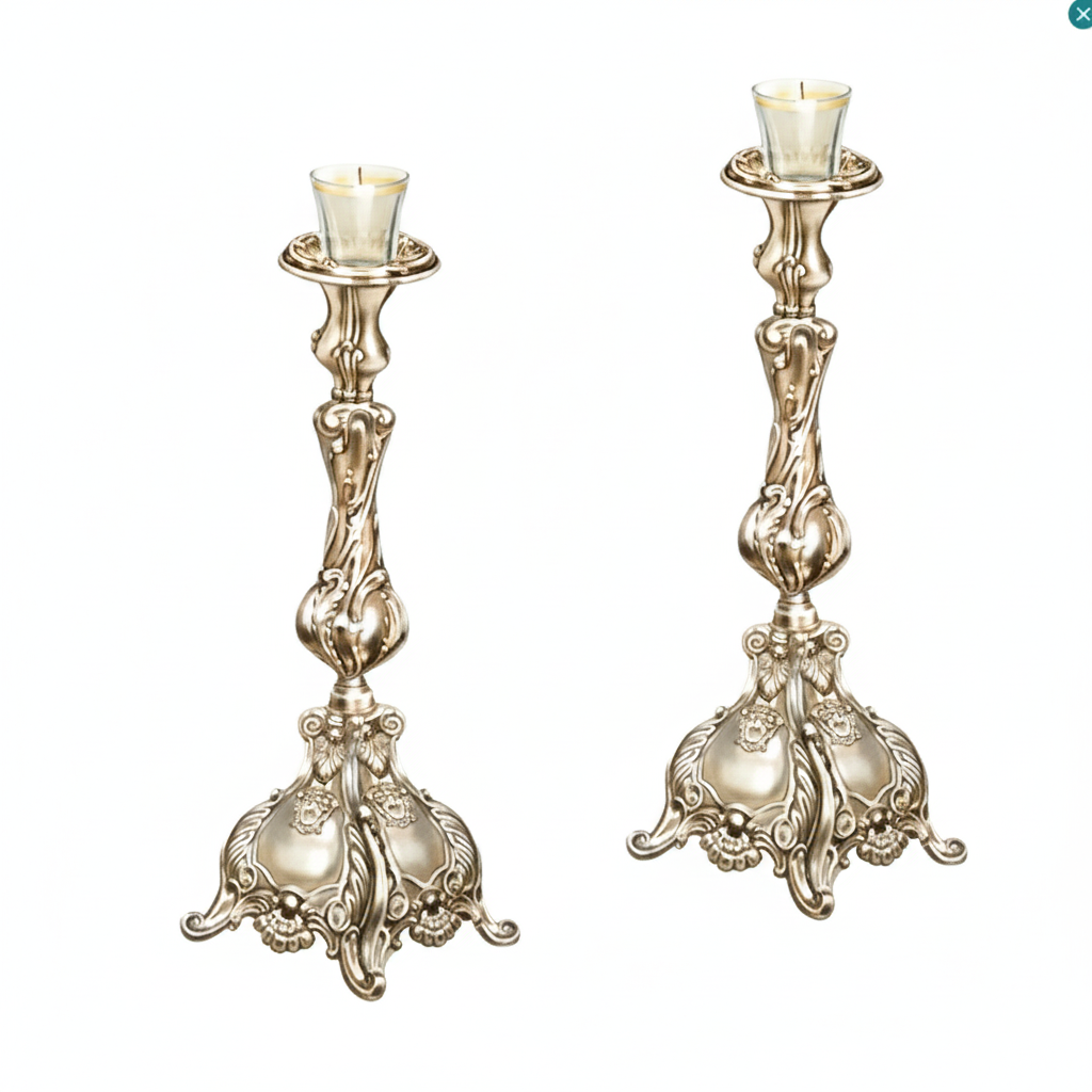 Silver Candles Stick Cutouts 40/pk 4"