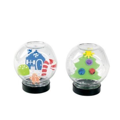 Plastic DIY Snow Globe Jars 3" 12/pk