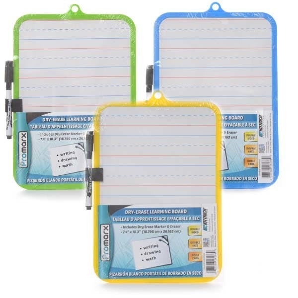 Dry Erase Learning Board with Marker 8" x 10"