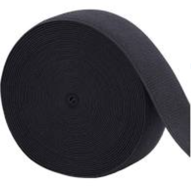 Elastic Bands Spool 25 Yards Black, 2 inch