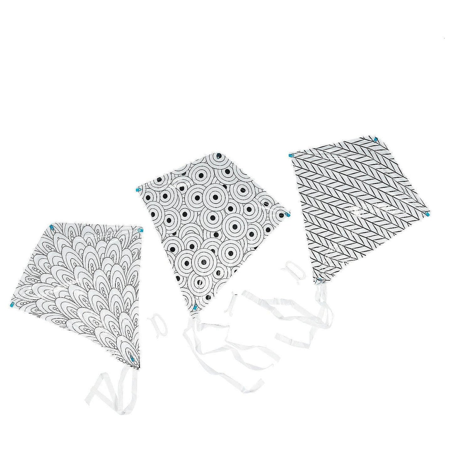Color Your Own Doodle Kites, Assorted, 26" x 26" - 12/pk