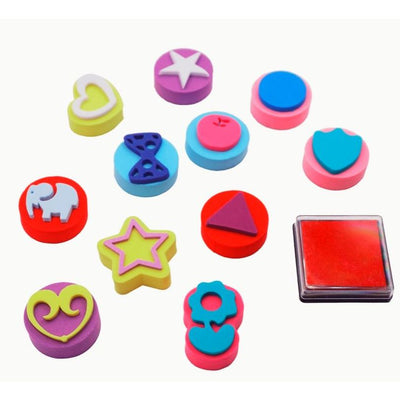 Foam Stamps Assorted Shapes 12/pk