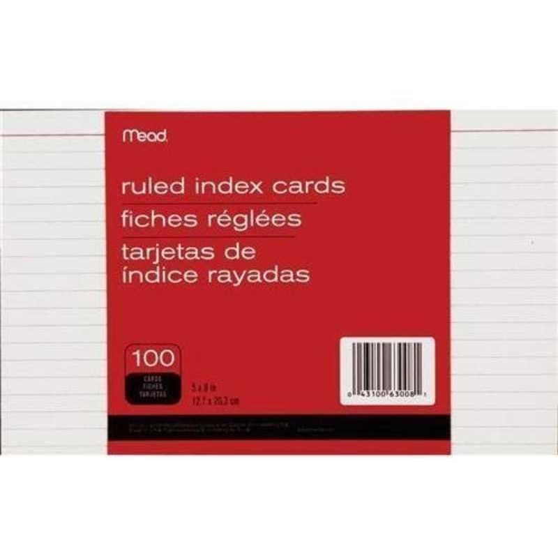 Index Cards 100/Pack (Unruled, White, 4" x 6")