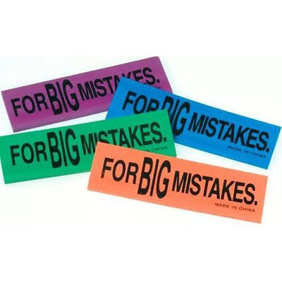 Jumbo Erasers For Big Mistakes 6.5" L