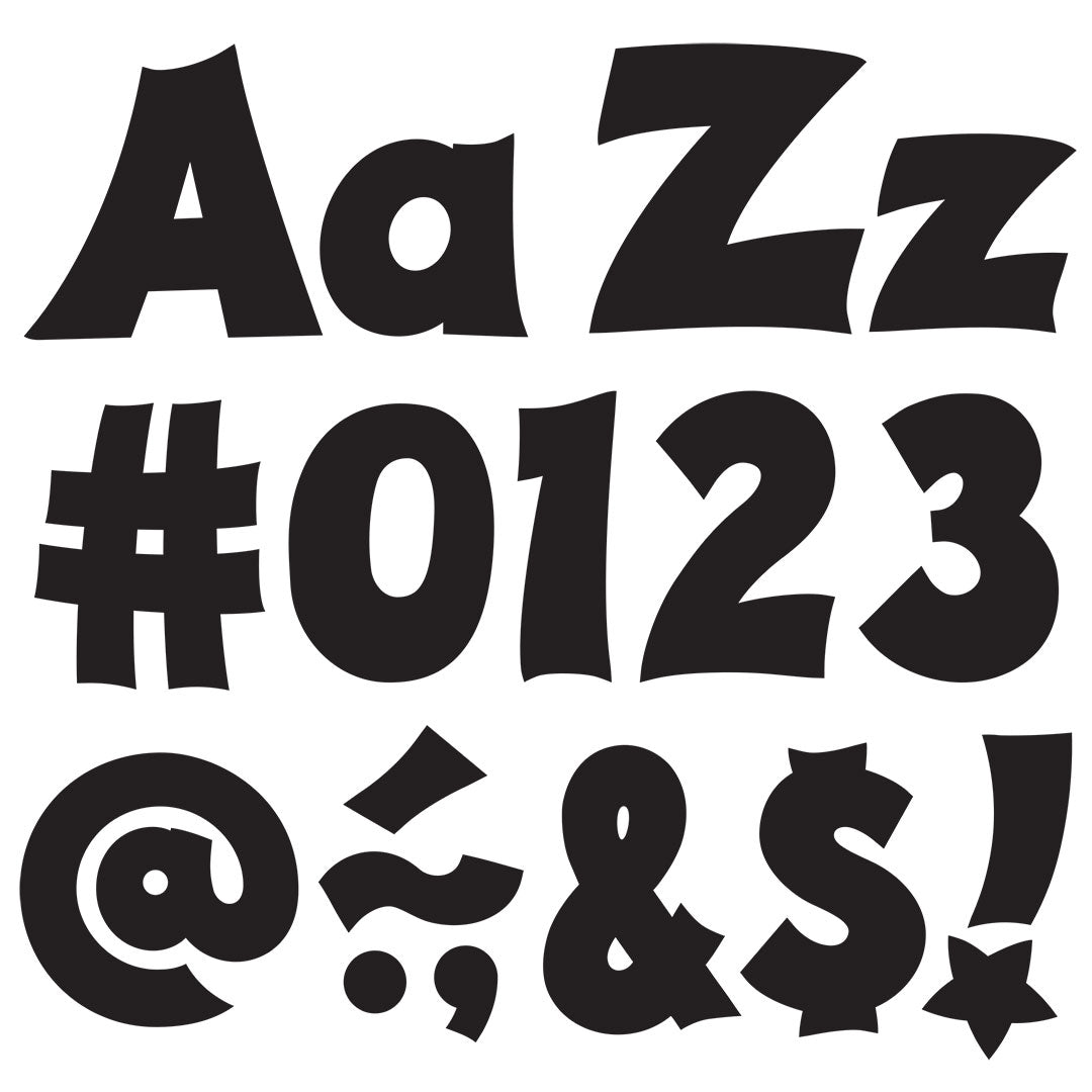 Black 4-Inch Friendly Uppercase/Lowercase Combo Pack (English) Ready Letters