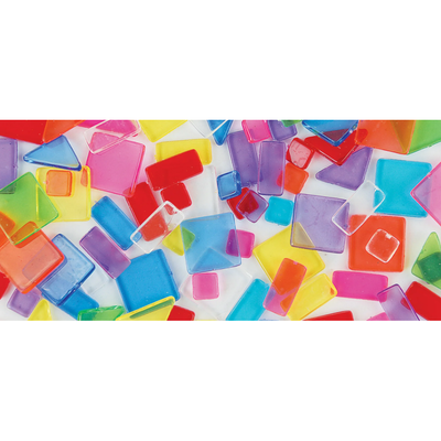 Geometric Mosaics Transparent Multi Stone 12mm 1/2 Lb