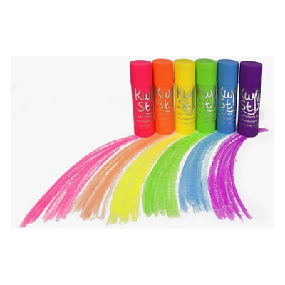 Jumbo Kwikstix Tempera Paint - 6 Pc Neon Colors