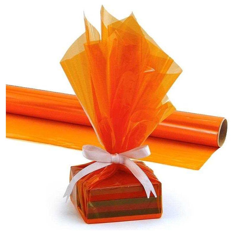 Cellophane Wrap (Orange, 40-Inch X 100 Ft)